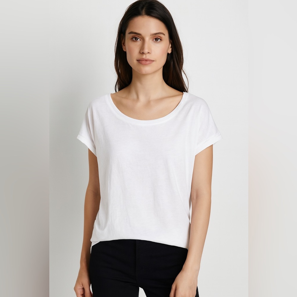 Express Linen Skimming White V-Neck Tank M NWOT